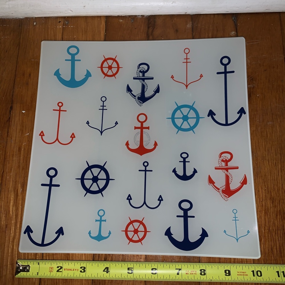 Anchor nautical serving plate platter decor new charcuterie party cook out gift